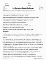 2 Sentence Story Challenge