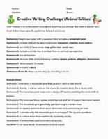 Creative Writing Challenge Animal Edition