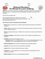 Rhetorical Showdown The- Ultimate Persuasion Challenge
