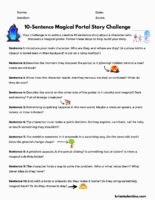 Sentence Magical Portal Story Challenge