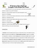 Sentence Story Challenge Irregular Verbs