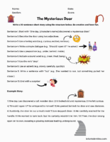 Sentence Story The Mysterious Door