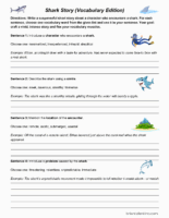 Shark Story Vocabulary Edition